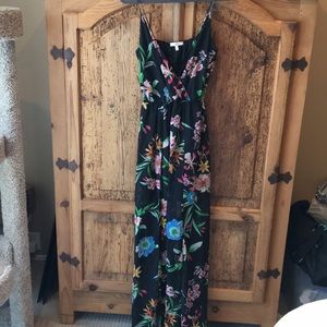 Black floral maxi dress
